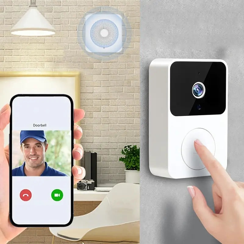 1080P WiFi Smart Video Doorbell with HD Night Vision, Two-Way Audio with App Control Smart Home & Security - DailySale