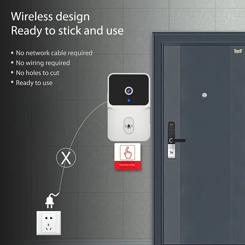 1080P WiFi Smart Video Doorbell with HD Night Vision, Two-Way Audio with App Control Smart Home & Security - DailySale