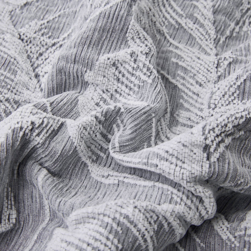 7 Piece Gray Chenille Jacquard Comforter Set