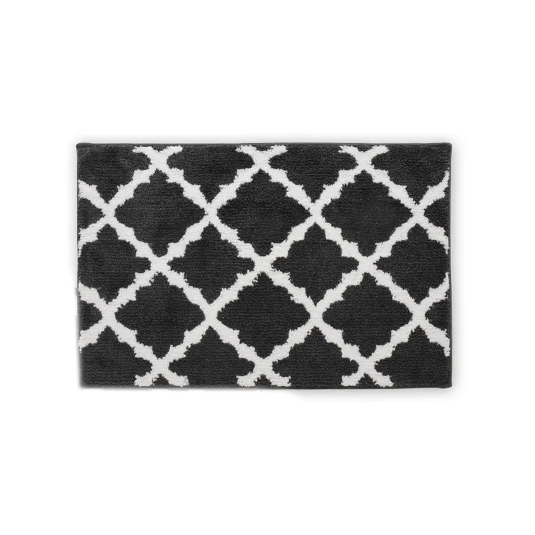 Bibb Home 1-2 Pack Trellis Micro Shag Bath Rugs 17" X 24"