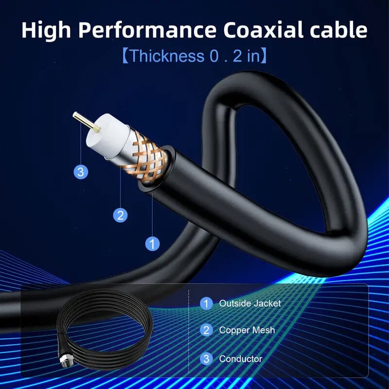 10ft Coax Cable HD Digital TV Antenna with Magnetic Base TV & Video - DailySale