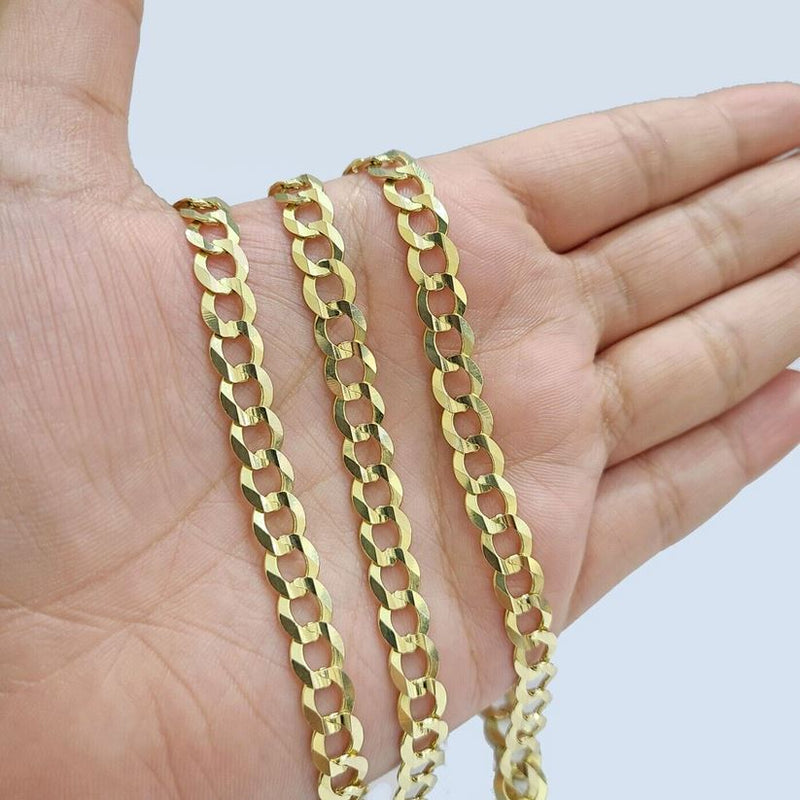 10K Yellow Gold Miami Cuban Curb Link Chain 6mm Necklace Necklaces 16" - DailySale
