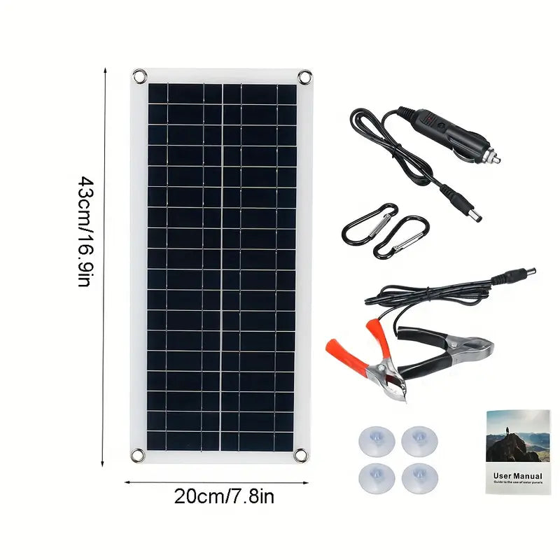 10W Solar Panel 18V Solar Cell 60A&100A Controller Solar Panels Batteries & Power Accessories - DailySale