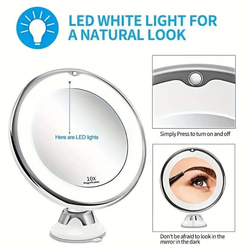 10X Magnifying LED Lighted Makeup Mirror Beauty & Personal Care - DailySale