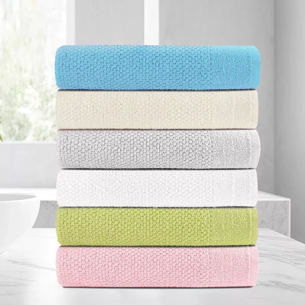 24-Piece Set: Dan River Popcorn Cotton Bath Towel Set