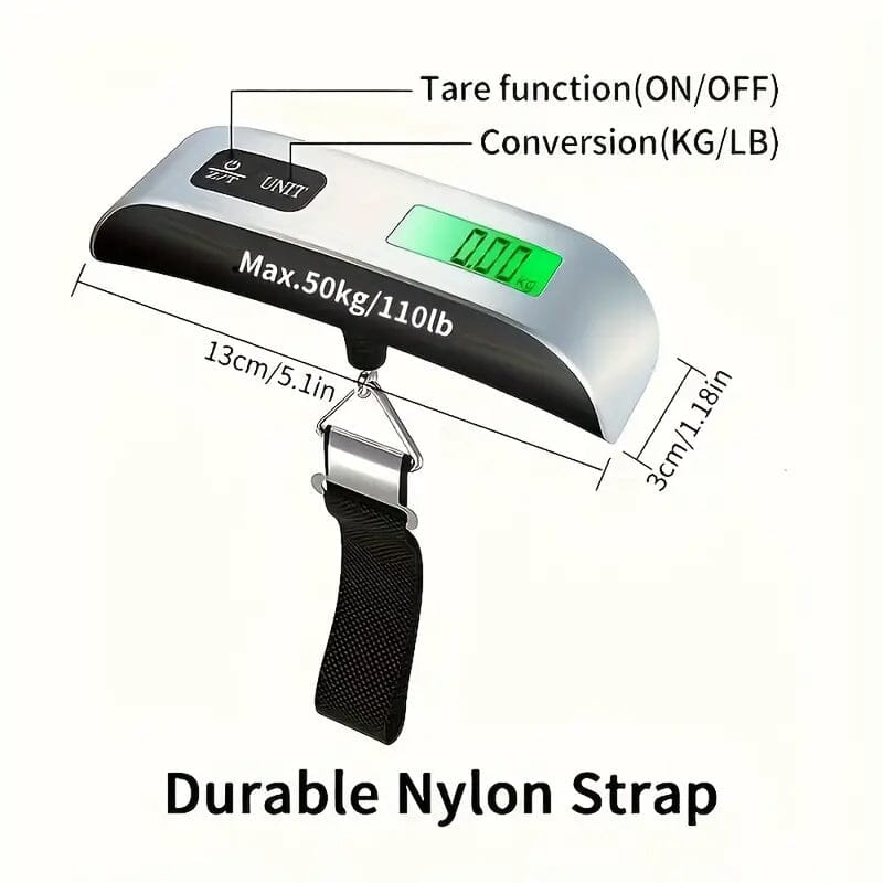 110lb/50kg Capacity Digital Luggage Scale with LCD Display Bags & Traveld - DailySale