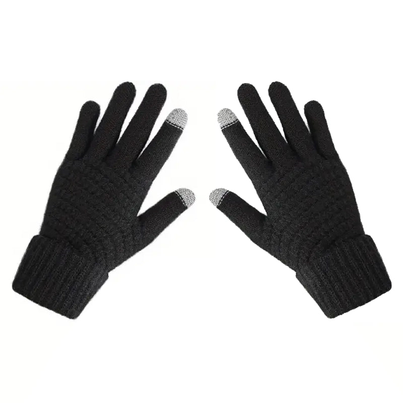 Soft Touchscreen Winter Gloves Elastic Cuff Knit for Cold Weather