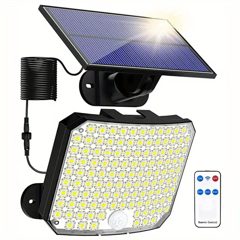 118 LED Solar Motion Sensor Flood Lights with Remote Control Outdoor Lighting 1-Piece - DailySale