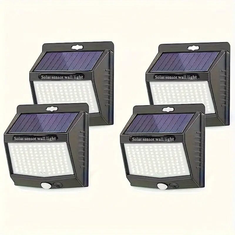 118 LED Ultra-Bright Solar Security Outdoor Lights Outdoor Lighting 4-Piece - DailySale