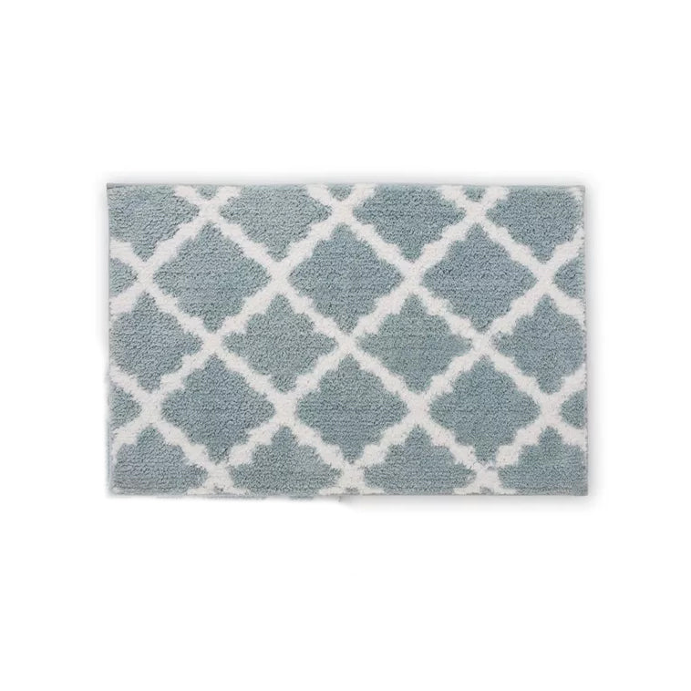 Bibb Home 1-2 Pack Trellis Micro Shag Bath Rugs 17" X 24"