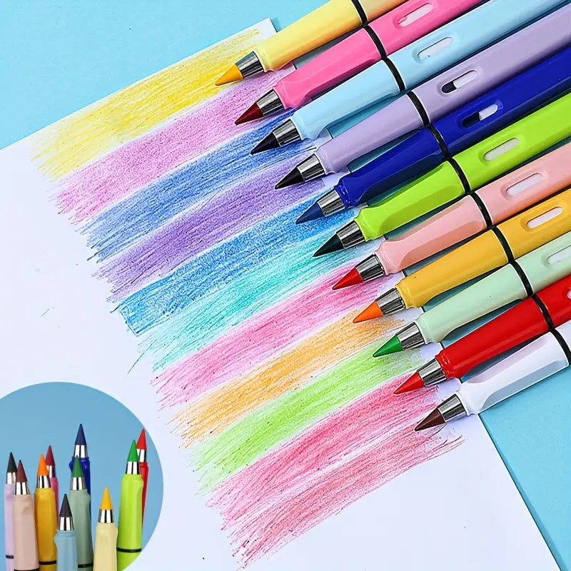 12 Colors Forever Pencil with Eraser Arts & Crafts - DailySale