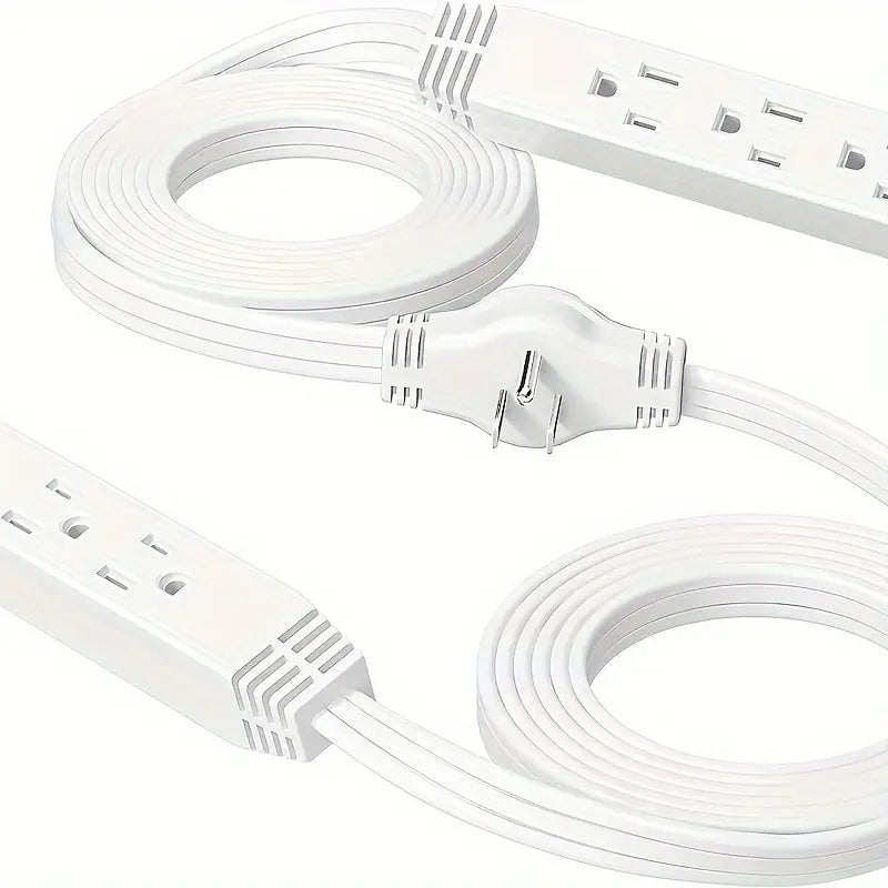 12-Foot Long Extension Cord Power Strip with 6 Feet on Each Side 13A 125V 1625W Batteries & Power Accessories - DailySale