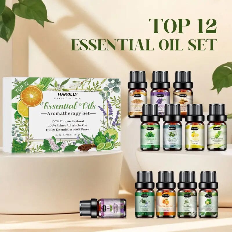 12-Pack: Aromatherapy Essential Oil Kit for Diffuser Wellness - DailySale