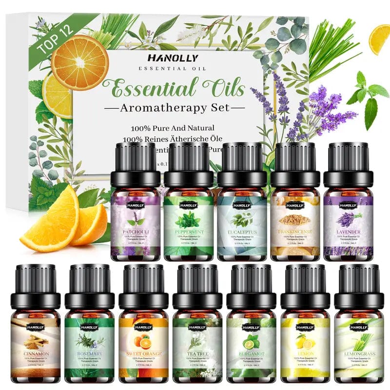 12-Pack: Aromatherapy Essential Oil Kit for Diffuser Wellness - DailySale