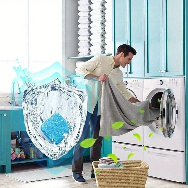 12-Pieces: Effervescent Washing Machine Cleaner Tablets Everything Else - DailySale