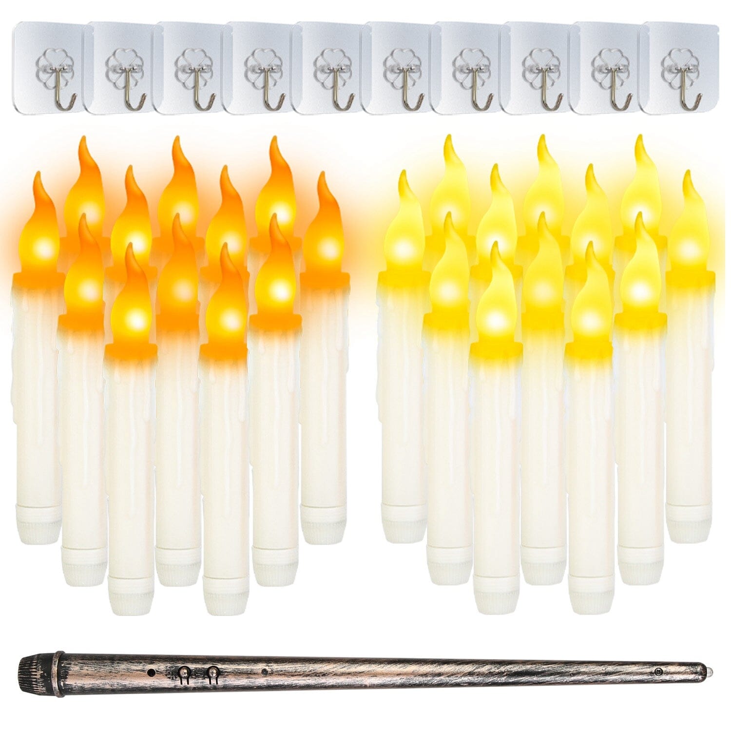 12-Pieces: Flameless LED Magic Floating Candles Holiday Decor & Apparel - DailySale