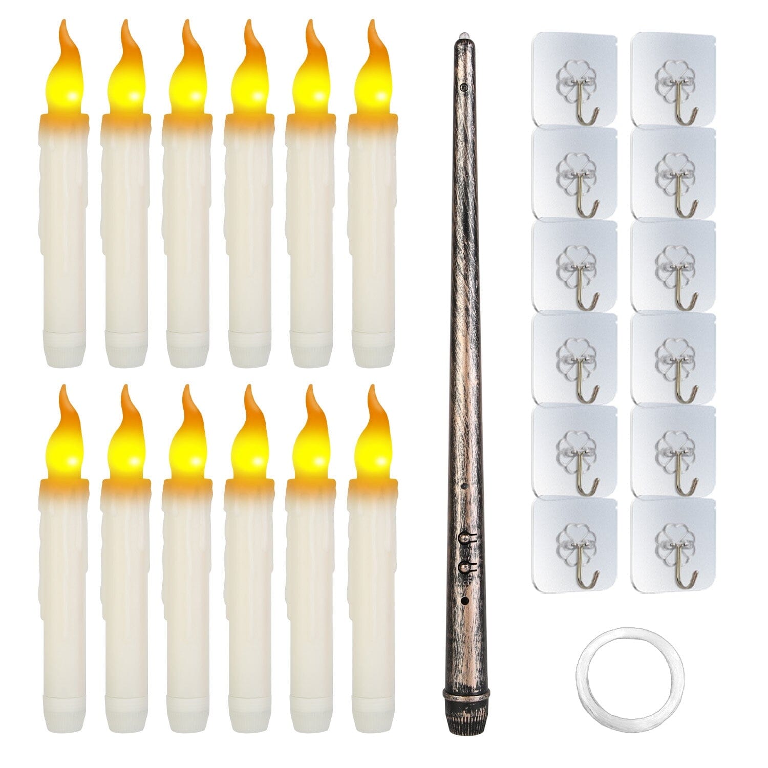 12-Pieces: Flameless LED Magic Floating Candles Holiday Decor & Apparel Yellow - DailySale