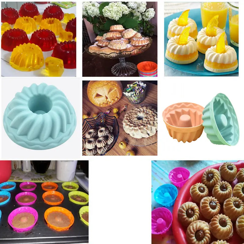 12-Pieces: Silicone Heritage Bundtlette Cake Mold Kitchen Tools & Gadgets - DailySale