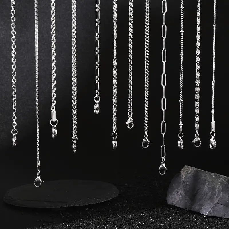 12-Pieces: Stainless Steel Clavicle Necklace Set Necklaces - DailySale