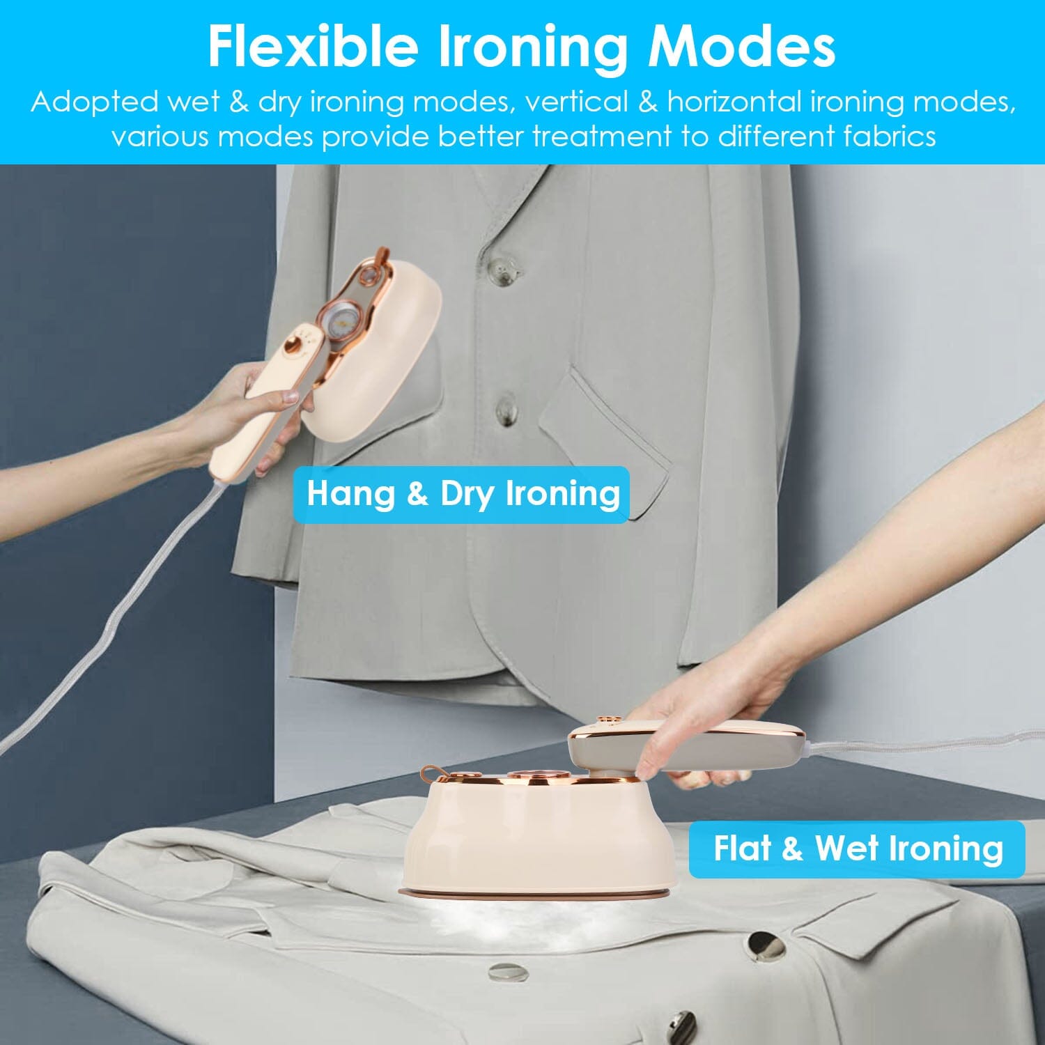 1200W Foldable Handheld Clothes Iron Steamer Household Appliances - DailySale