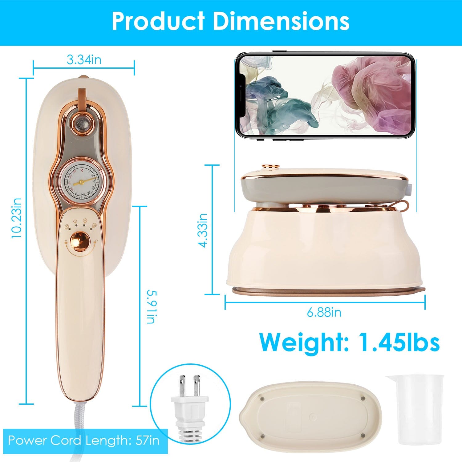 1200W Foldable Handheld Clothes Iron Steamer Household Appliances - DailySale