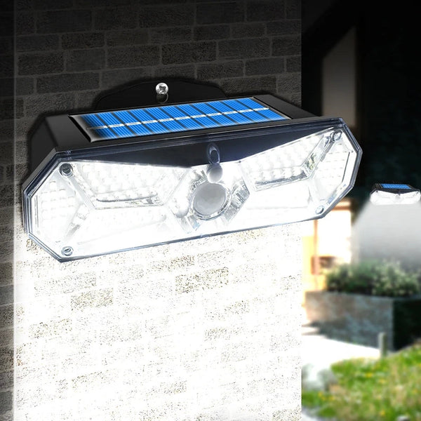 126 LEDs Portable Solar Security Lights, IP65 Waterproof Wireless Exterior Flood Light Detected Light Outdoor Lighting - DailySale