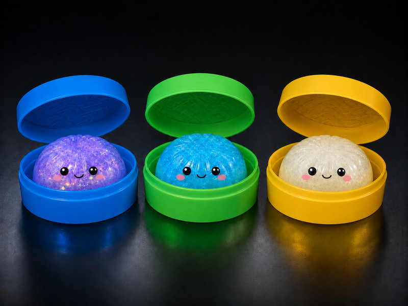 Fun Doh Glow-in-the-Dark Mystery Streamer Dumpling Squishy – Color Capsule