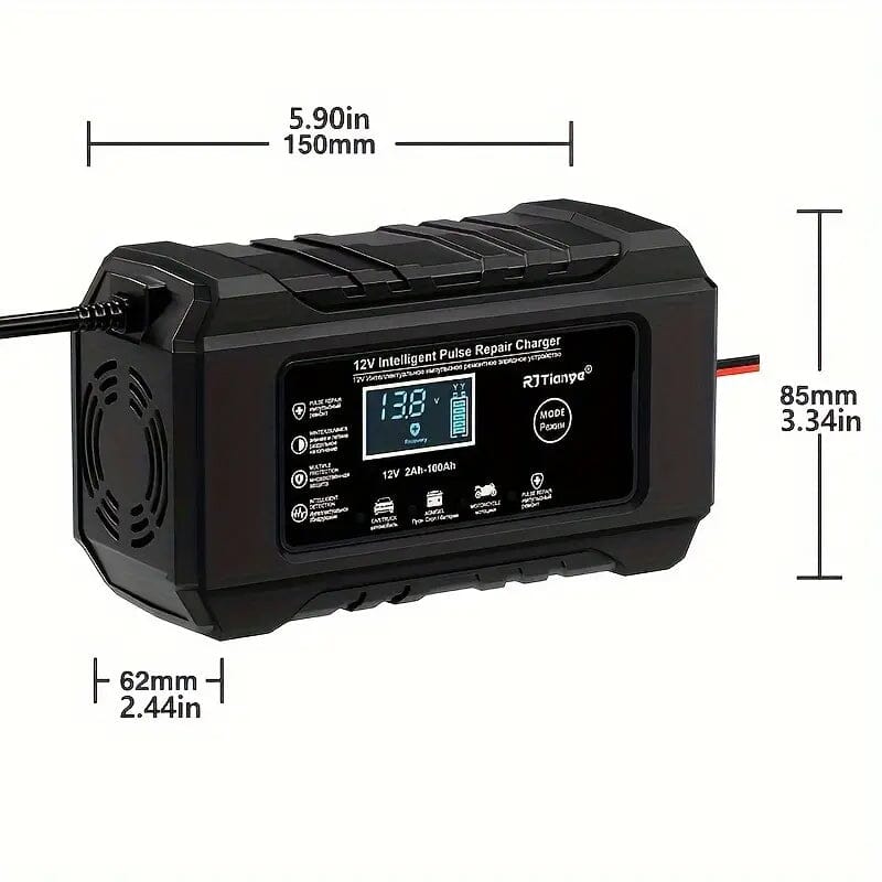 12V Intelligent Pulse Repair Smart Battery Charger Automotive - DailySale