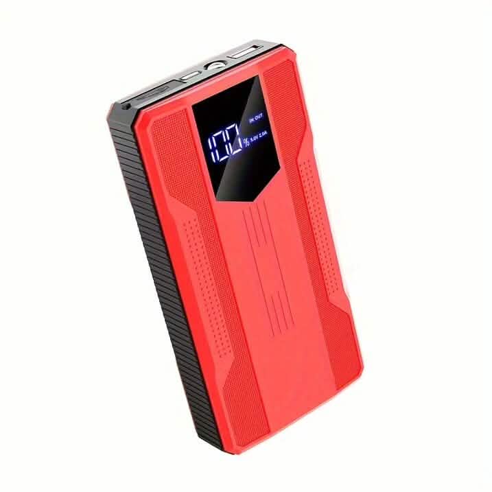 12V Ultra-Portable Car Battery Jump Starter with Advanced Smart Clip & Intuitive LCD Display - High-Voltage Power Bank for Rapid On-The-Go Charging Automotive - DailySale
