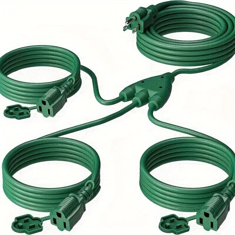 13 Ft. Stright 1 to 3 Splitter Extension Cord Batteries & Power Accessories - DailySale