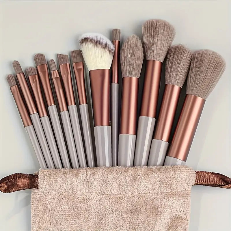 13-Piece: Professional Soft Fluffy Makeup Brush Set with Bag Case Beauty & Personal Care - DailySale