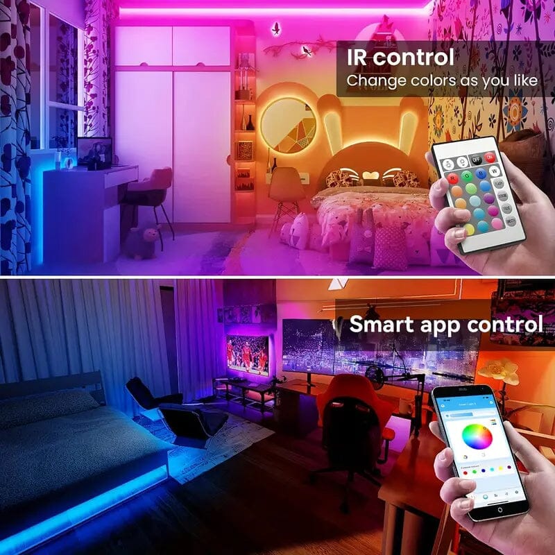 130 Ft. RGB 24V Led Strip Lights with App Controlled Remote String & Fairy Lights - DailySale