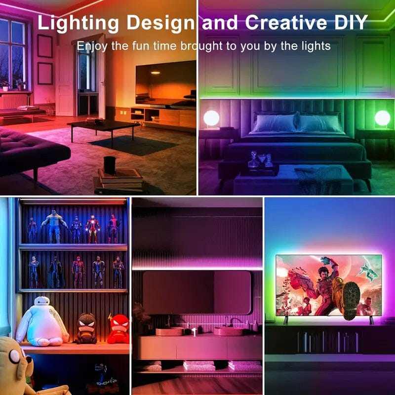 130 Ft. RGB 24V Led Strip Lights with App Controlled Remote String & Fairy Lights - DailySale