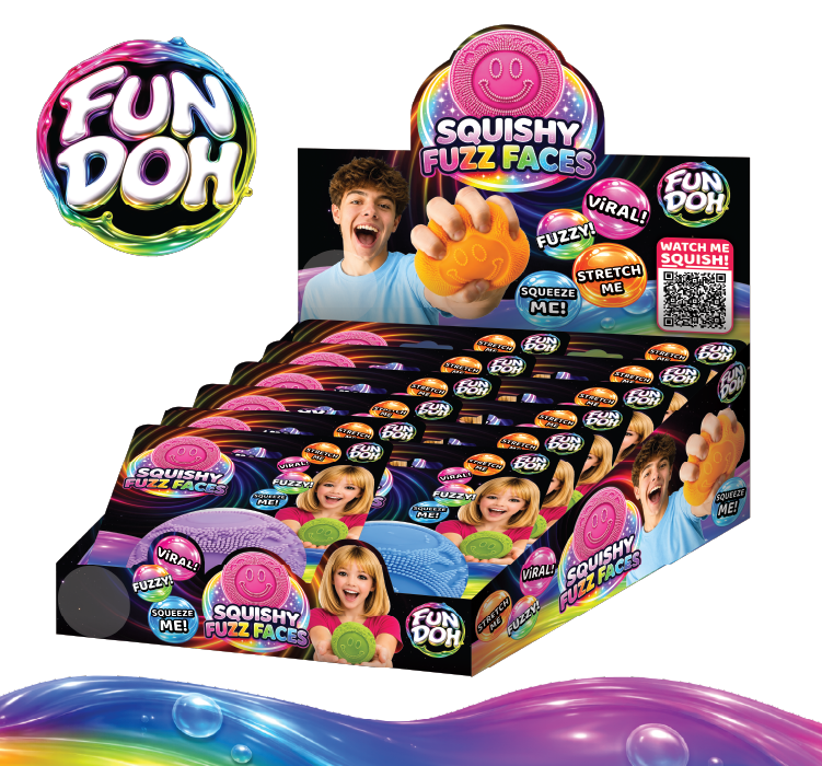 Fun Doh Squishy Fuzz Faces Smiley Face Sensory Fidget Toy