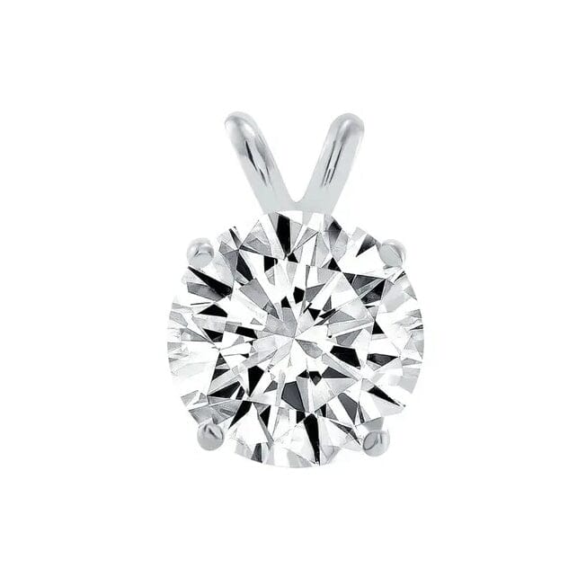 1/4 - 2 Ct T.W. Natural Diamond Solitaire Pendant in 14K White or Yellow Gold