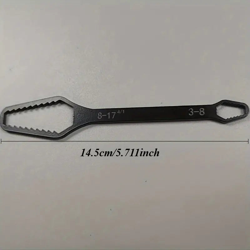 Double End Multifunctional Universal Wrench, 3-17mm Self-Tightening Lazy Wrench Repair Tools