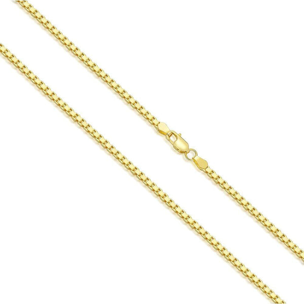 14K Gold Plated 925 Sterling Silver 1.5MM Box Chain Necklace Necklaces 18" - DailySale