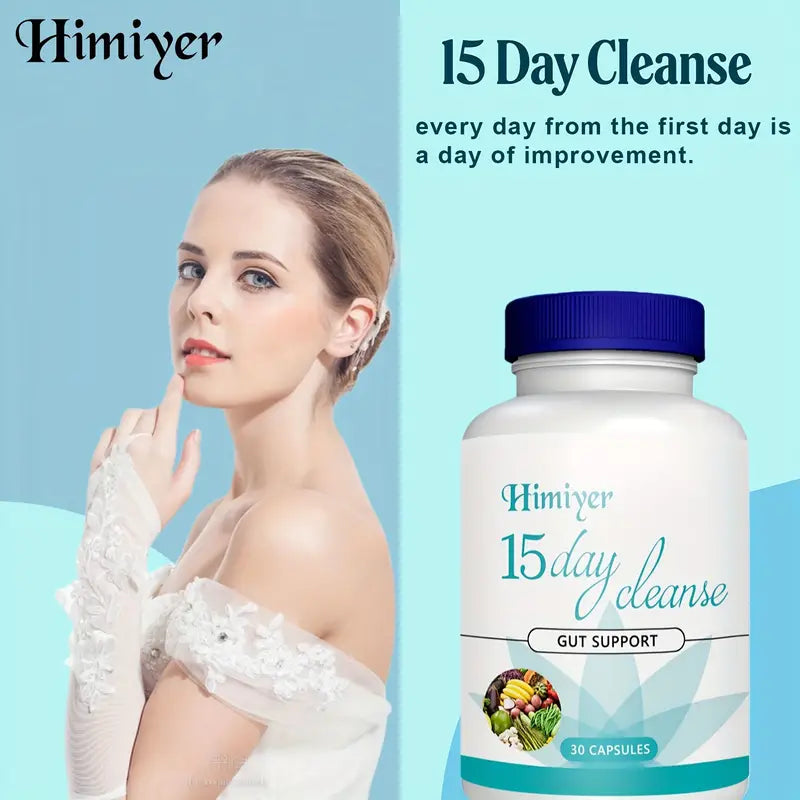 15 Day Cleanse - Probiotics, Potency Gut, Colon, Digestion Support Supplement Wellness - DailySale