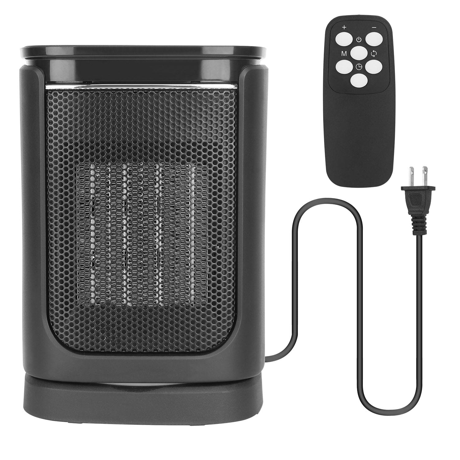 1500W Electric Space Heater Ceramic Heater Fan with 3 Modes Remote Control Digital Display Household Appliances - DailySale