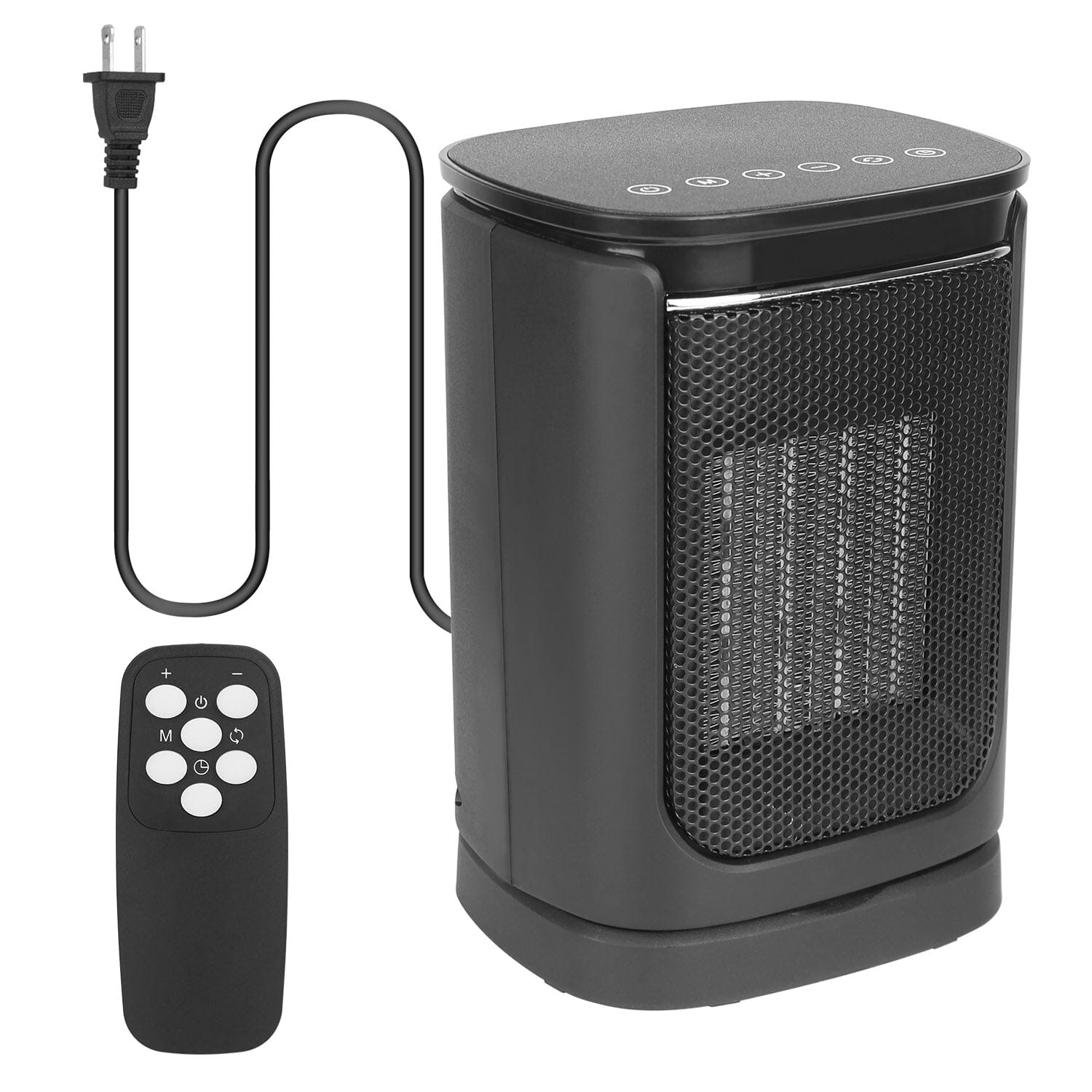 1500W Electric Space Heater Ceramic Heater Fan with 3 Modes Remote Control Digital Display Household Appliances - DailySale