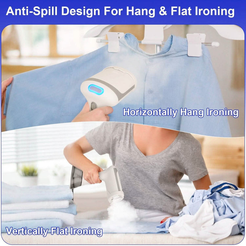1500W Garment Steamer Portable Handheld Fabric Steamer with Lint Brush Removable 350ml Water Tank Household Appliances - DailySale