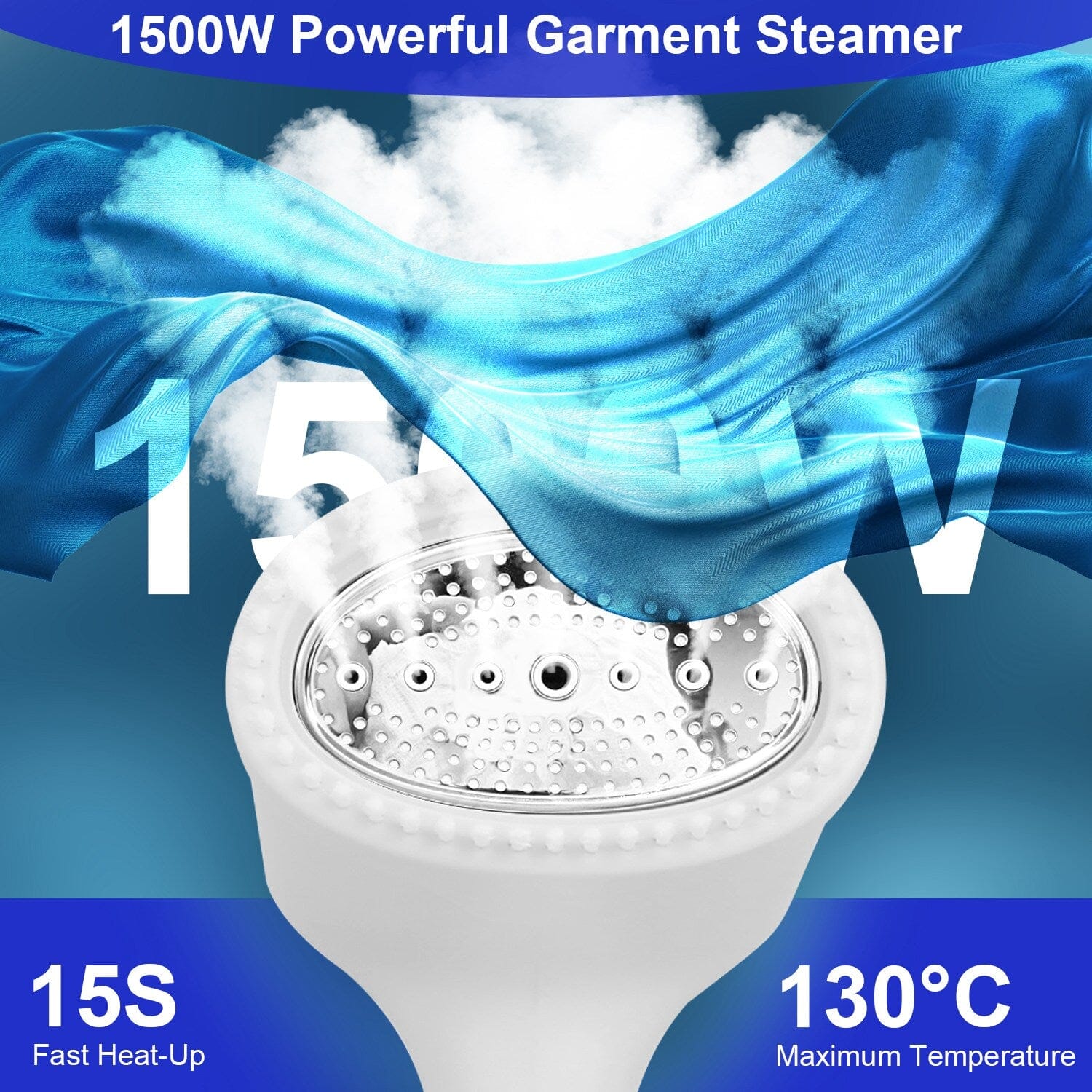 1500W Garment Steamer Portable Handheld Fabric Steamer with Lint Brush Removable 350ml Water Tank Household Appliances - DailySale