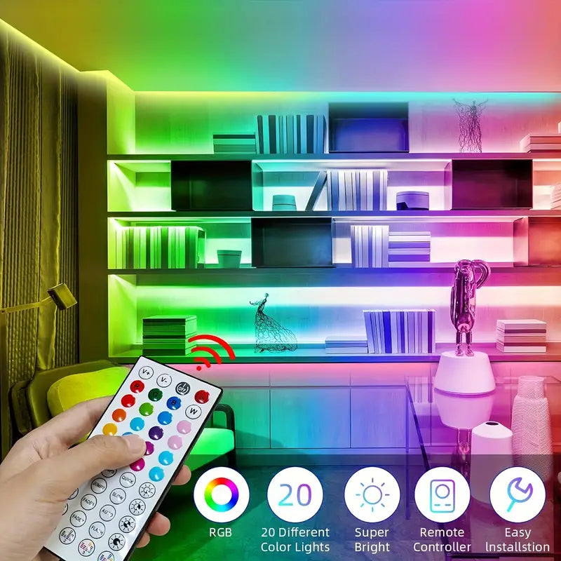 150FT Smart Led RGB LED Lights Music Sync Color Changing Light with App Indoor Lighting - DailySale