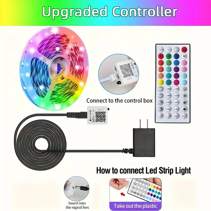 150FT Smart Led RGB LED Lights Music Sync Color Changing Light with App Indoor Lighting - DailySale