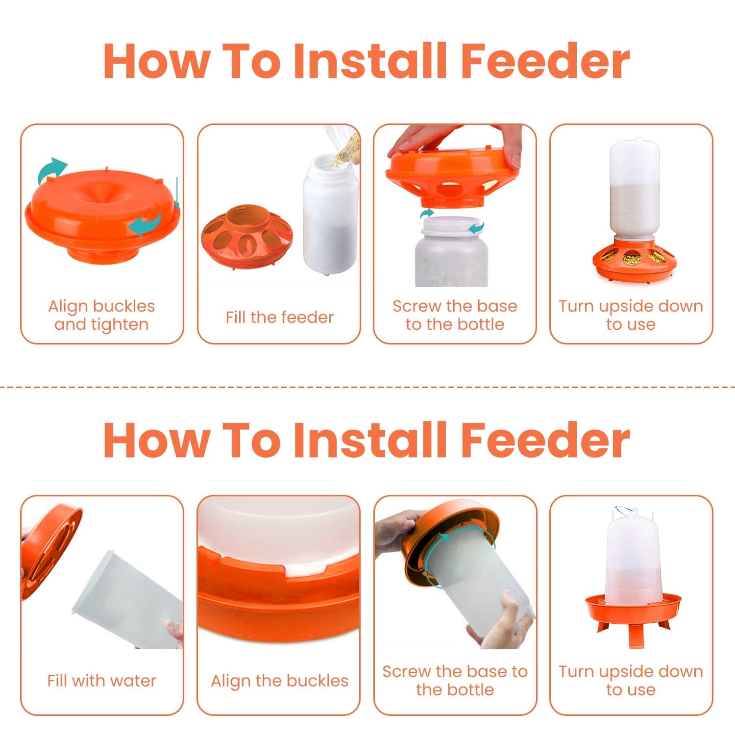 1.5L Chicken Feeder Adjustable Height Waterer Set Pet Supplies - DailySale