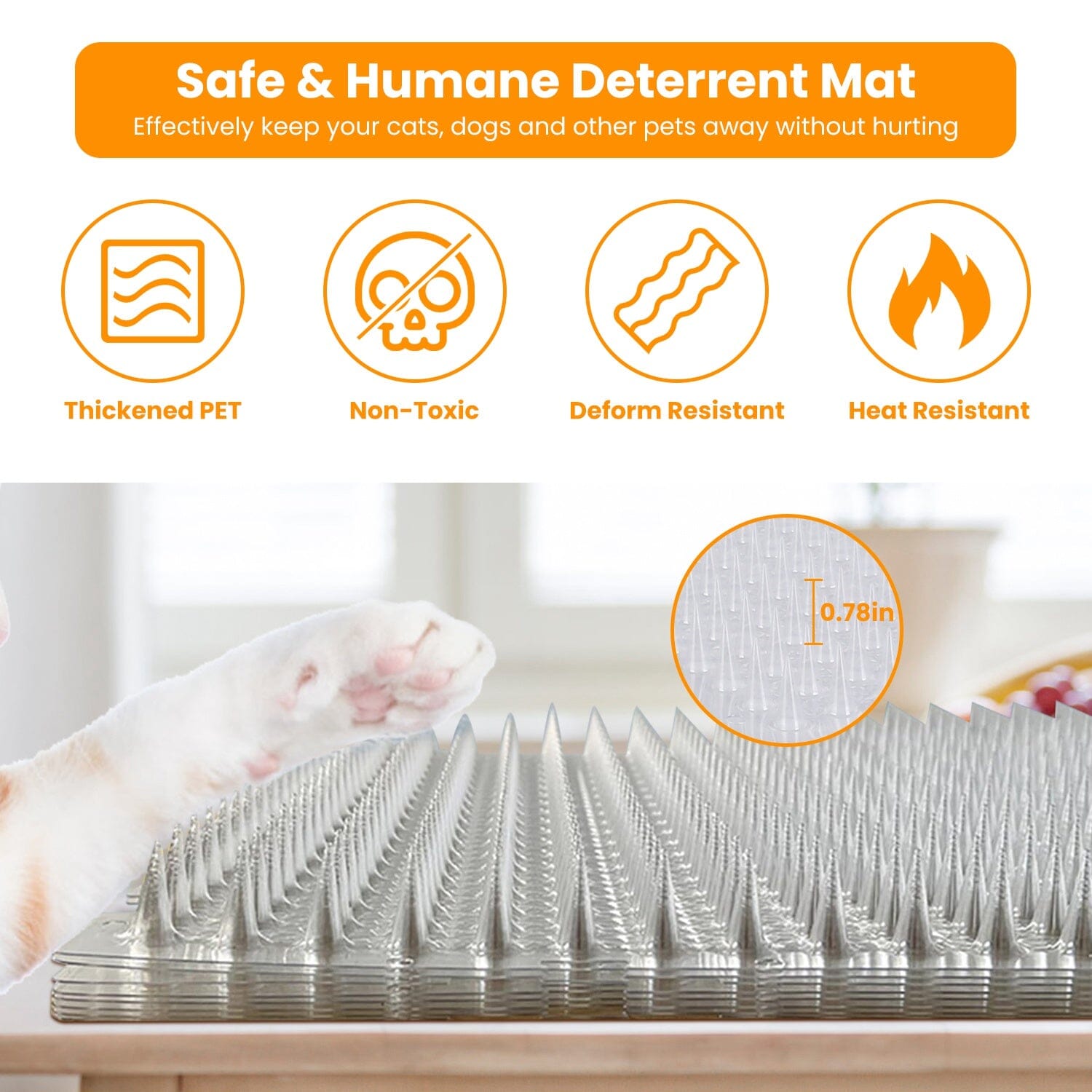 16-Pieces: Deterrent Training Mats with Spikes Garden & Patio - DailySale