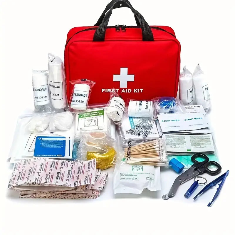 160-Piece Set: Portable Multi-Purpose First Aid Kit - Essential Emergency Supplies Wellness - DailySale