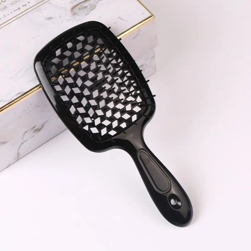 Hollow Out Hairdressing Comb Anti-Static Detangling Hair Brush Scalp Massage Hair Brush For All Hair Types