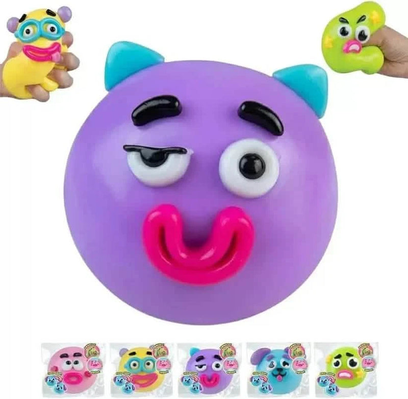 Funny Face Expressions Squishy Ball - Slow Rising Sensory Stress Toy