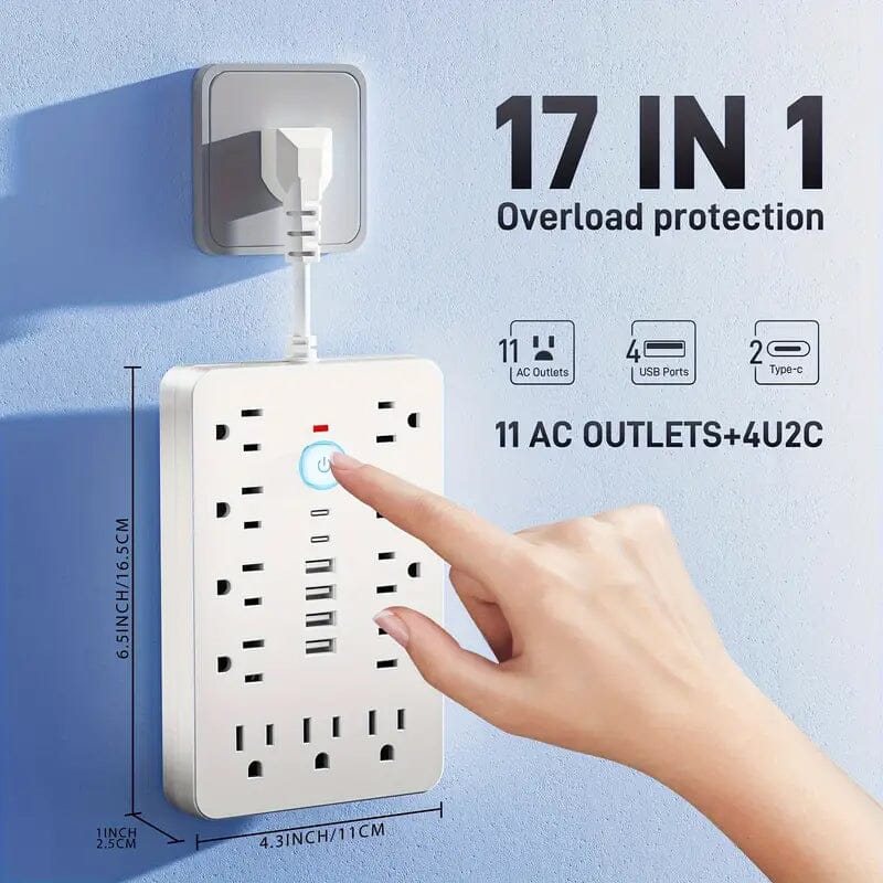 17-in-1 Power Strip with Overload Protection Batteries & Power Accessories - DailySale